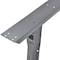 Global Industrial 32H C-Channel Open Flared Fixed Height Leg for 30D Workbench, 1 Leg, Gray 319394GY - alternate 2